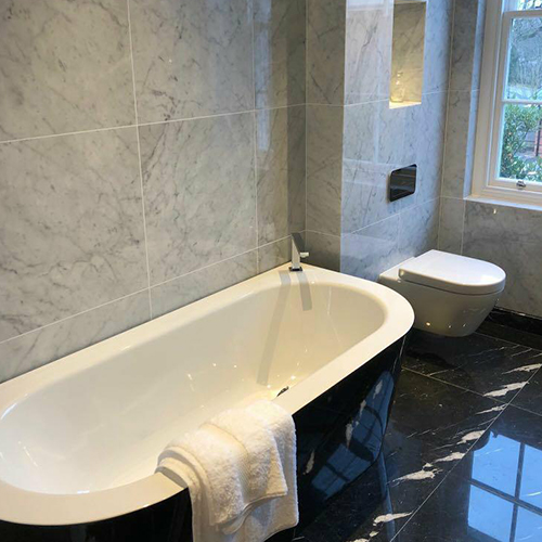 A new bathroom and bath fitted by CallGas Ltd